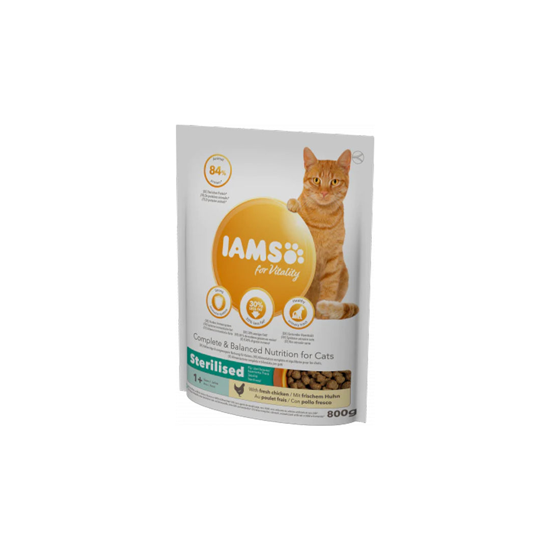 Katzenfutter IAMS für Vitality  Huhn (Sterilised) in 2 Größen