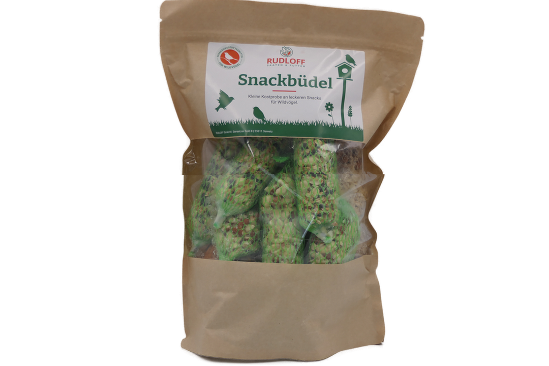 Snackbüdel - kleine Kostprobe an leckeren Snacks für Wildvögel von Rudloff