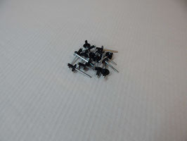 Blindnieten 4,0 mm Aluminium 12 mm Großkopf zur Drahtbefestigung Schwarz, Grün, Anthratzit