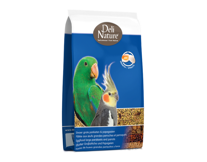 Eifutter für Großsittiche und Papageien feucht (gelb) von Deli Nature