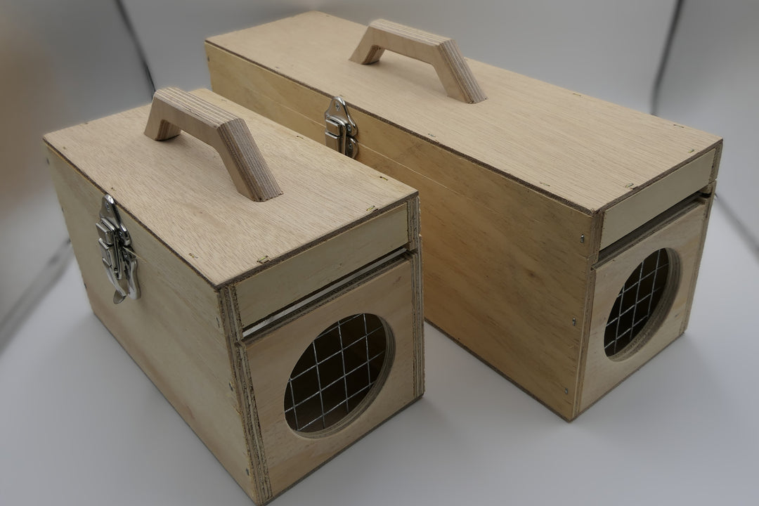Vogel Transportkiste aus Holz für Sittiche und Papageien