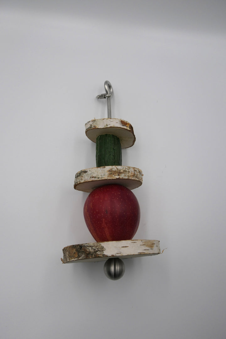 Birkenholz Knabberspieß zur Schnabelpflege für Papageien