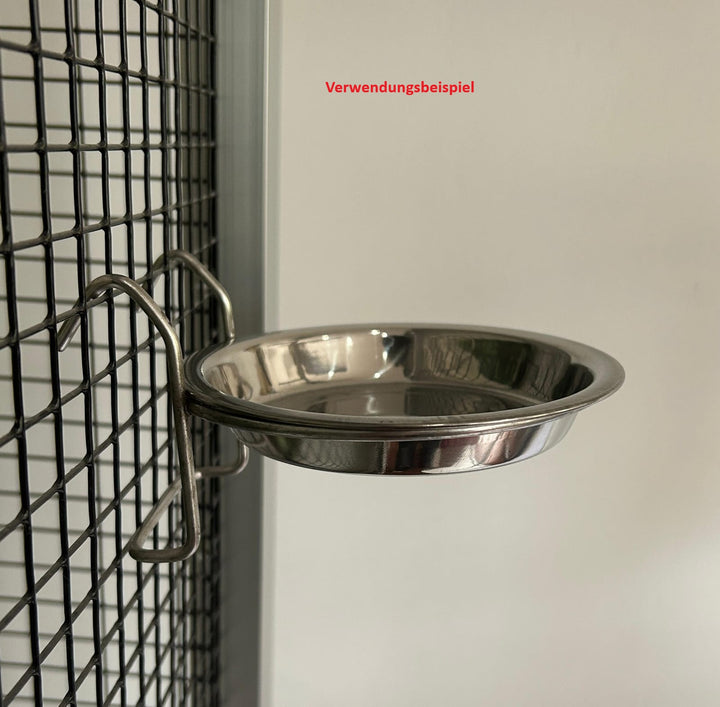 Ersatzhalterung für 500 ml Edelstahlfutternapf und Futterwendeplatten zum Einhängen