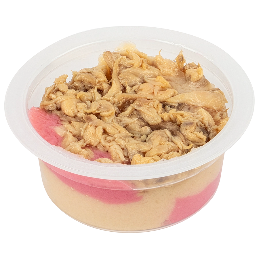 Mousse mit Makrelen- und Hühnerstückchen von Voskes
