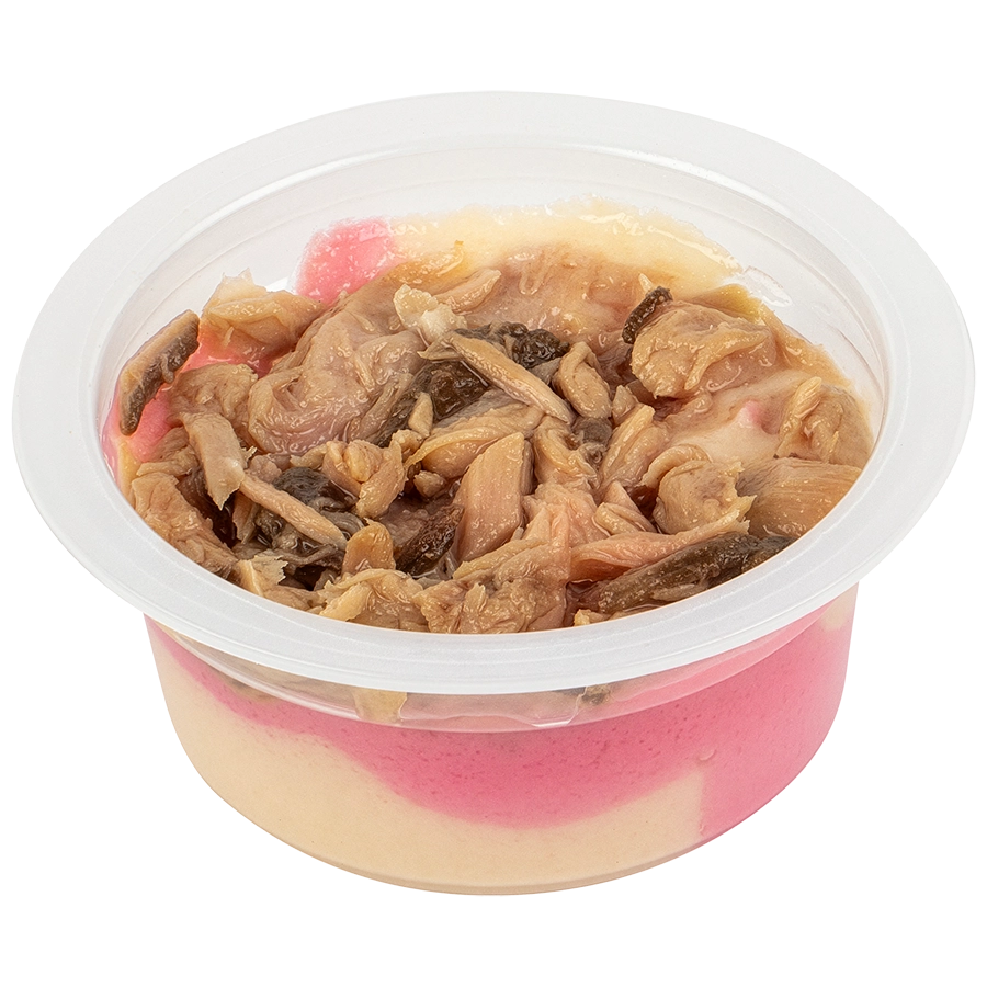 Mousse mit Thunfisch- und Hühnerstückchen von Voskes