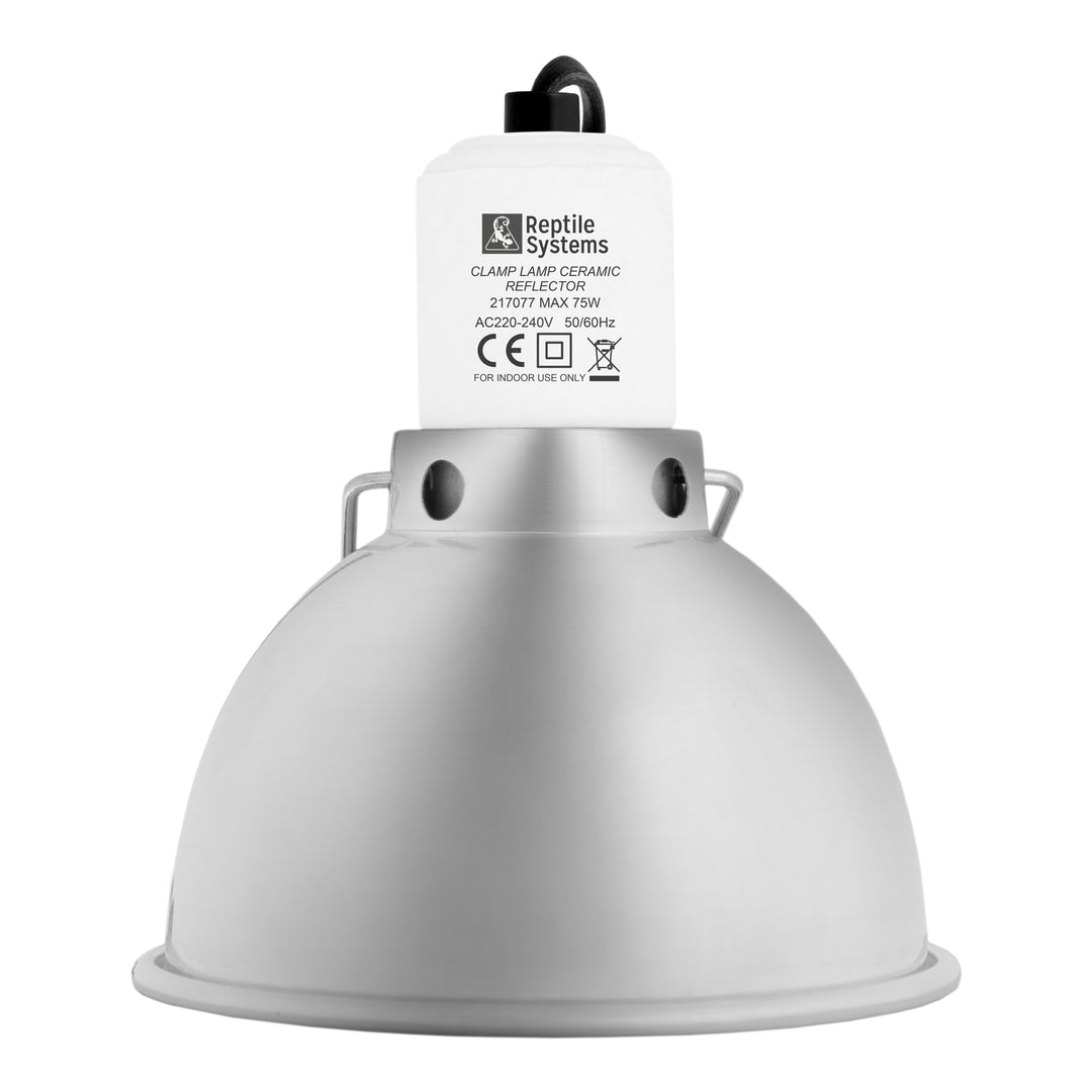 Ceramic Reflector Clamp Lamp Silver