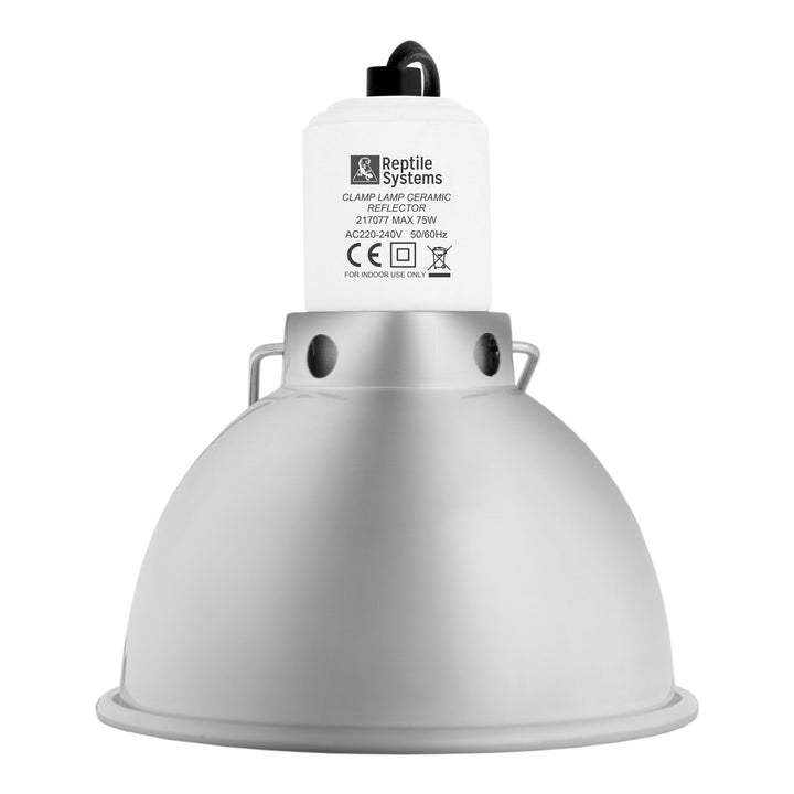 Ceramic Reflector Clamp Lamp Silver