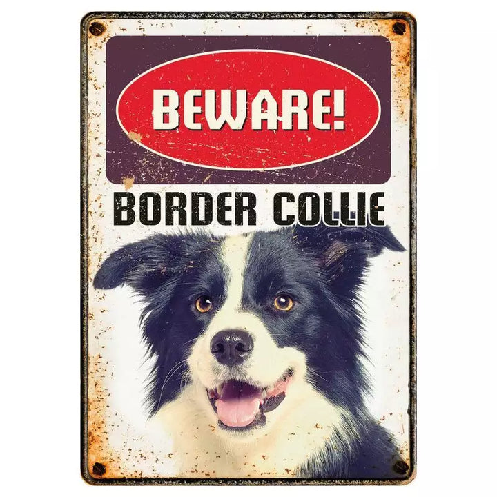 SOLANGE VORRAT REICHT Metallschild "Border Collie"