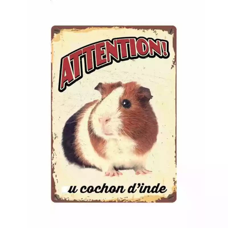 Metallschild "Meerschweinchen"