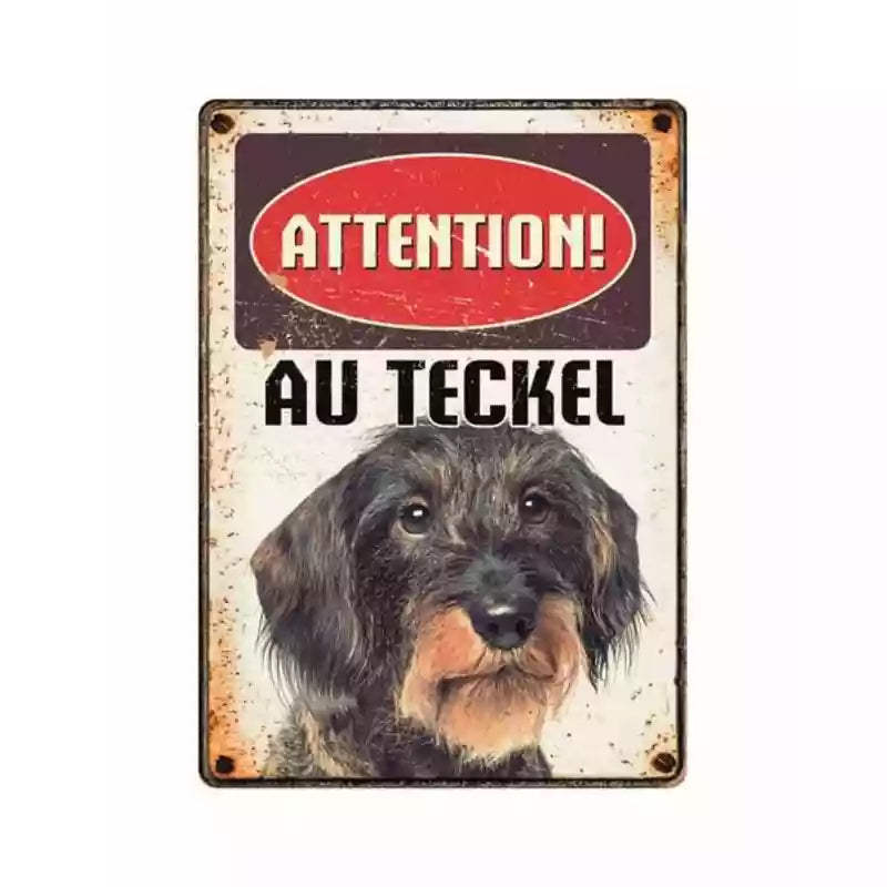 SOLANGE VORRAT REICHT Metallschild "Teckel"