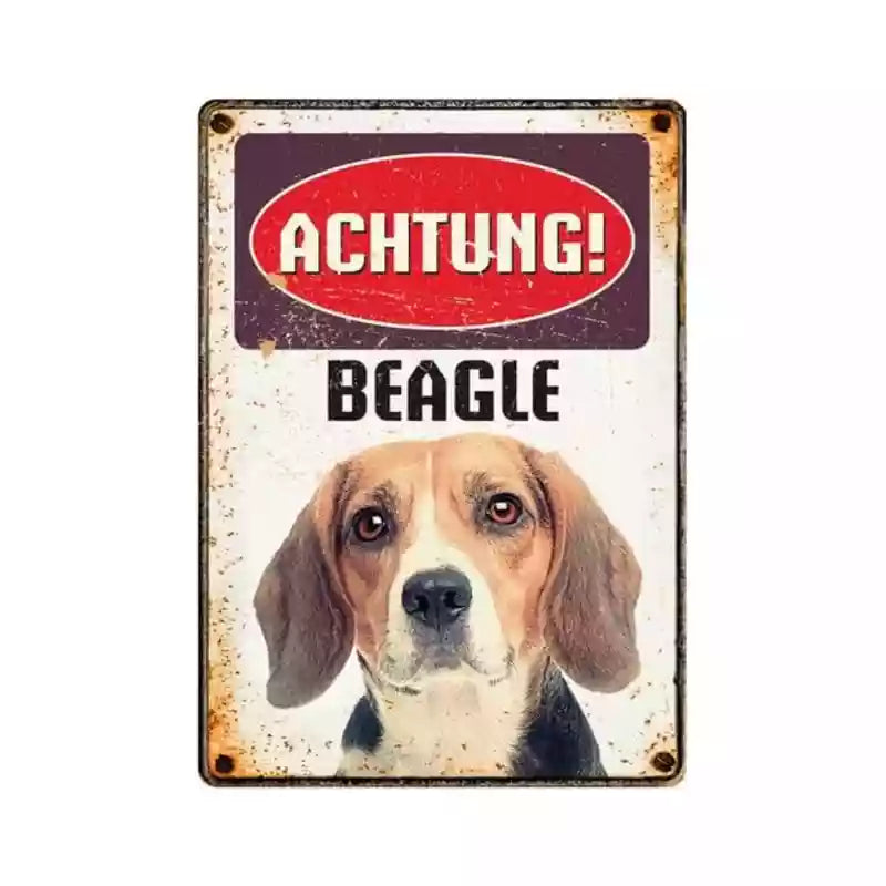 Metallschild "Beagle"