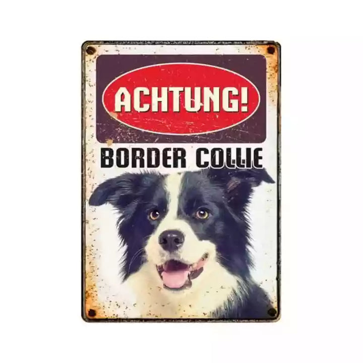 SOLANGE VORRAT REICHT Metallschild "Border Collie"