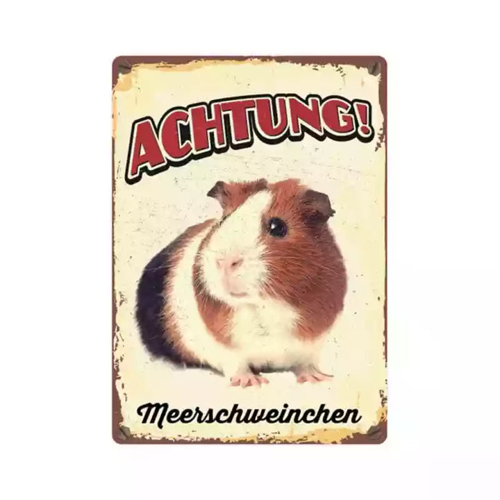 Metallschild "Meerschweinchen"