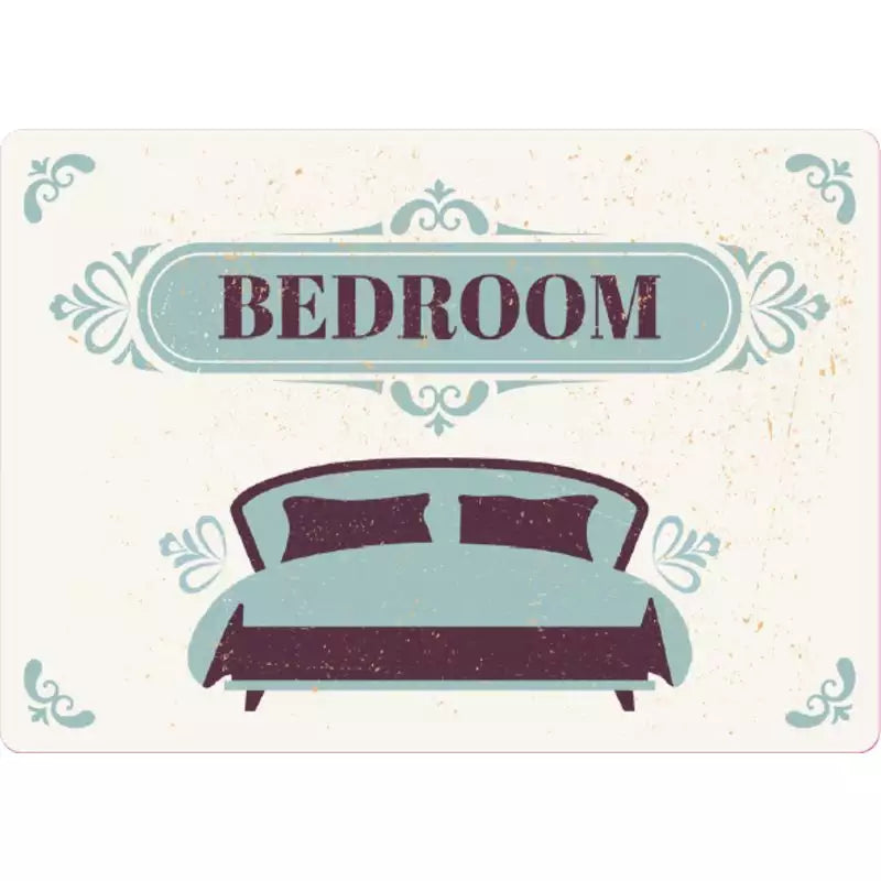 SOLANGE VORRAT REICHT Metallschild "Bedroom (h)"