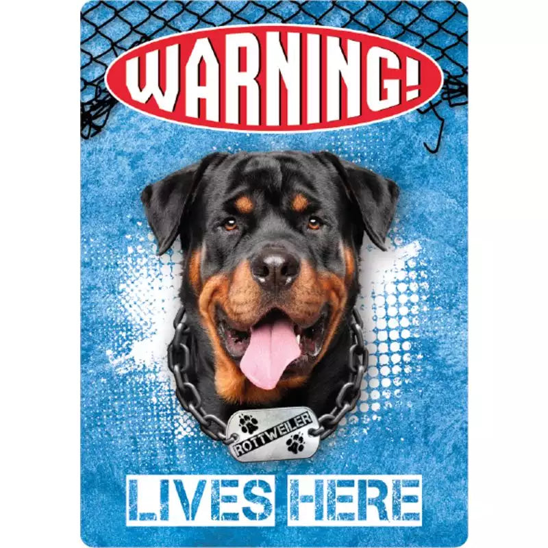 SOLANGE VORRAT REICHT Metallschild "Rottweiler Warning (v)"