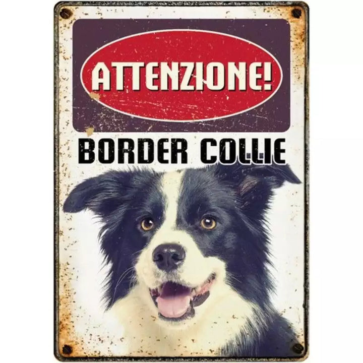 SOLANGE VORRAT REICHT Metallschild "Border Collie"