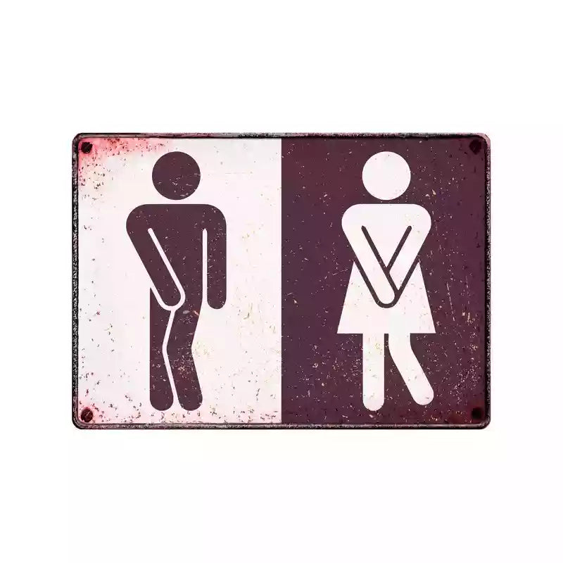 SOLANGE VORRAT REICHT Metallschild "Toilet (h)"