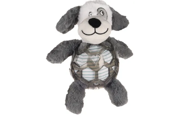 Hund mit Ball (grau)