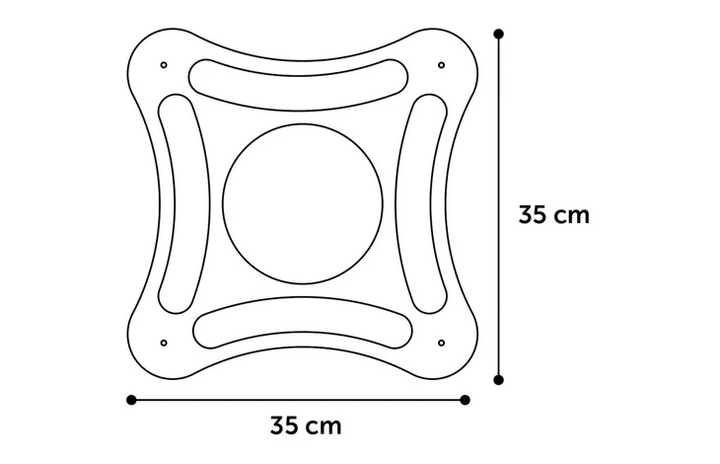 Katzenspielzeug Quadrat mit Ball