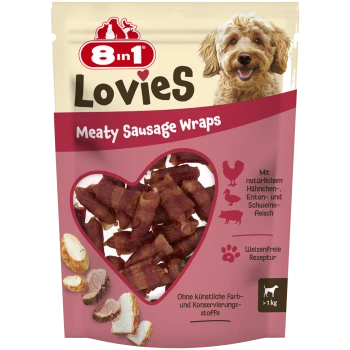 Lovies  Meaty Sausage Wraps 80g