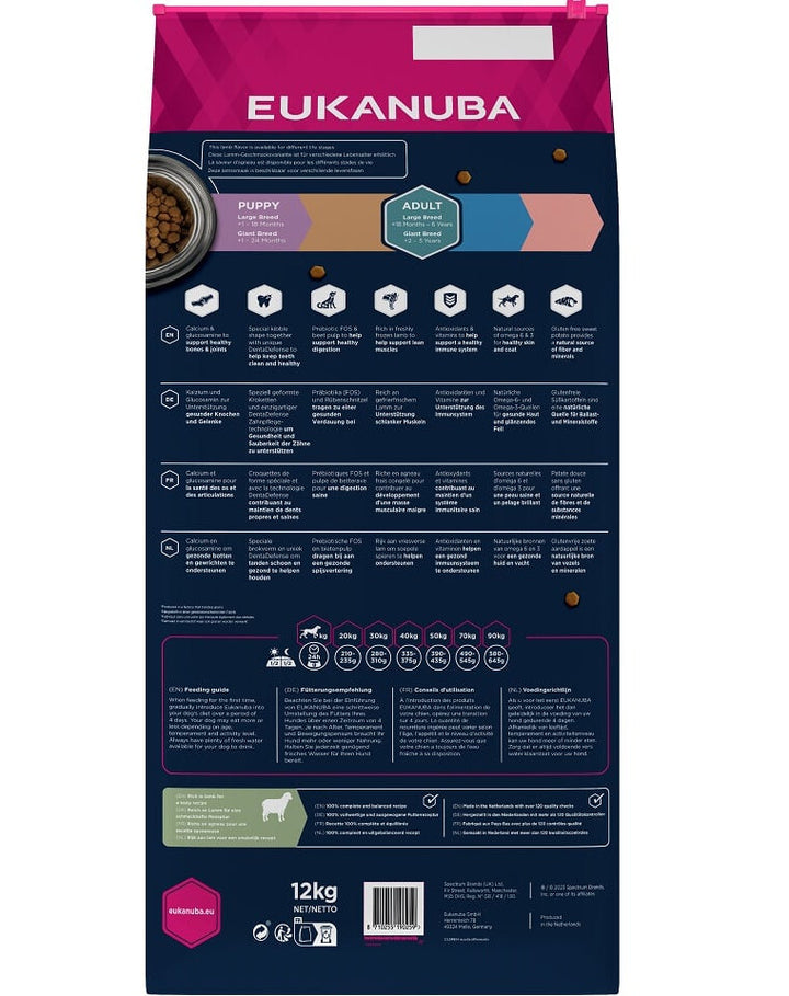 EUKANUBA Grain Free* Hundefutter für ausgewachsene Hunde großer Rassen mit viel Lamm