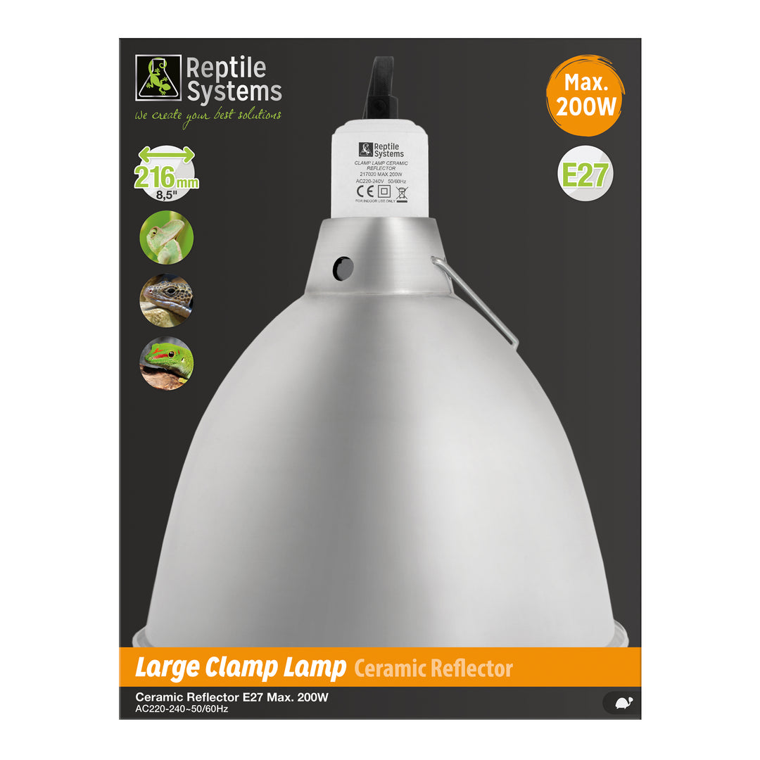 Ceramic Reflector Clamp Lamp Silver