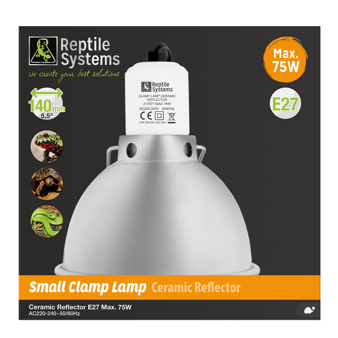 Ceramic Reflector Clamp Lamp Silver