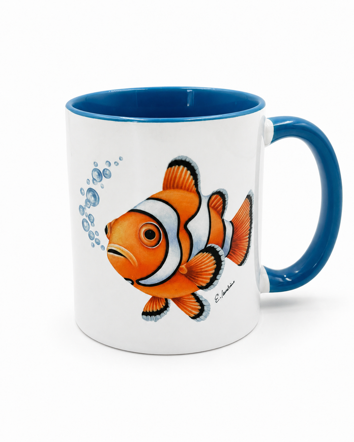 Keramiktasse Aqua Serie mit Clownfisch Motiv