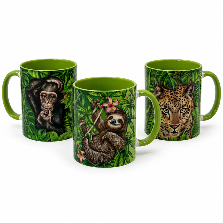 Tasse Dschungel Serie – Keramiktasse mit Dschungelmotiven