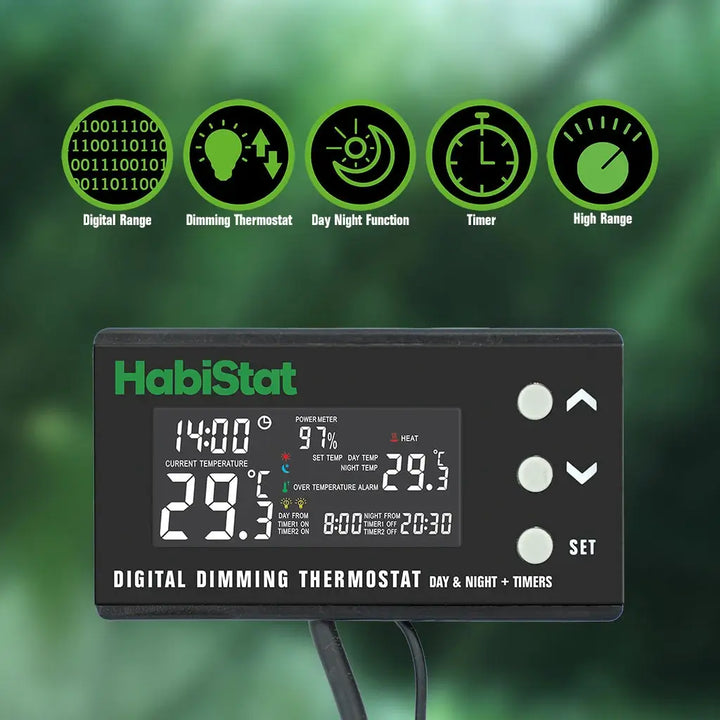Digital Dimming Thermostat, Day/Night, Timer