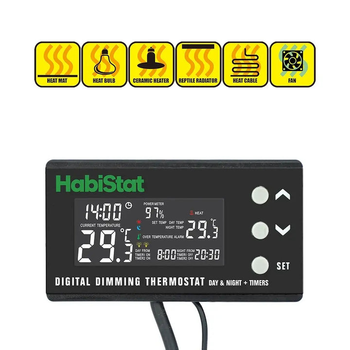 Digital Dimming Thermostat, Day/Night, Timer