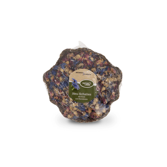 Heu - Schalies mit Rose und Kornblume