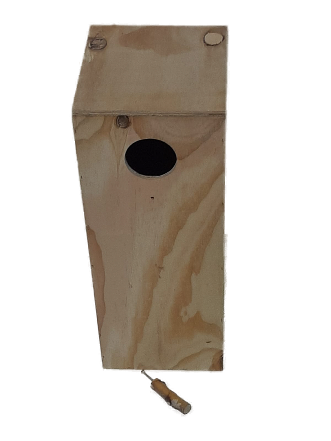 Holznistkasten für große Sittiche wie Königssittiche, Pennantsittiche und Bergsittiche.