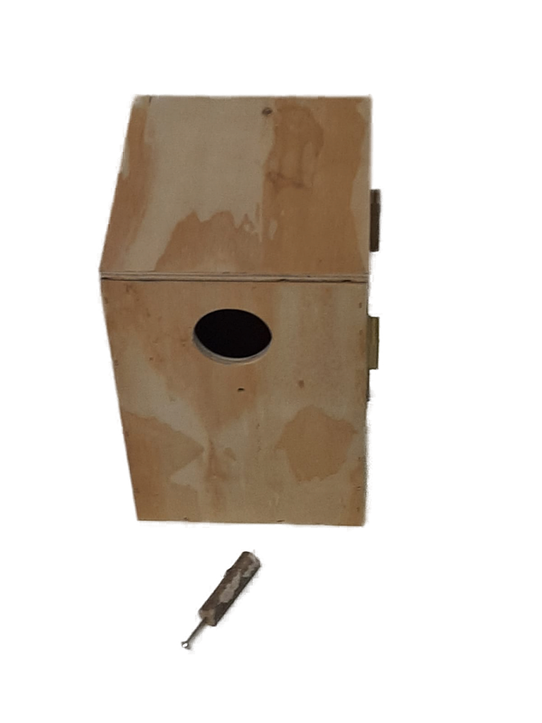 Holznistkasten für kleine Vögel wie Nymphensittiche, Singsittiche und Stanleysittiche.