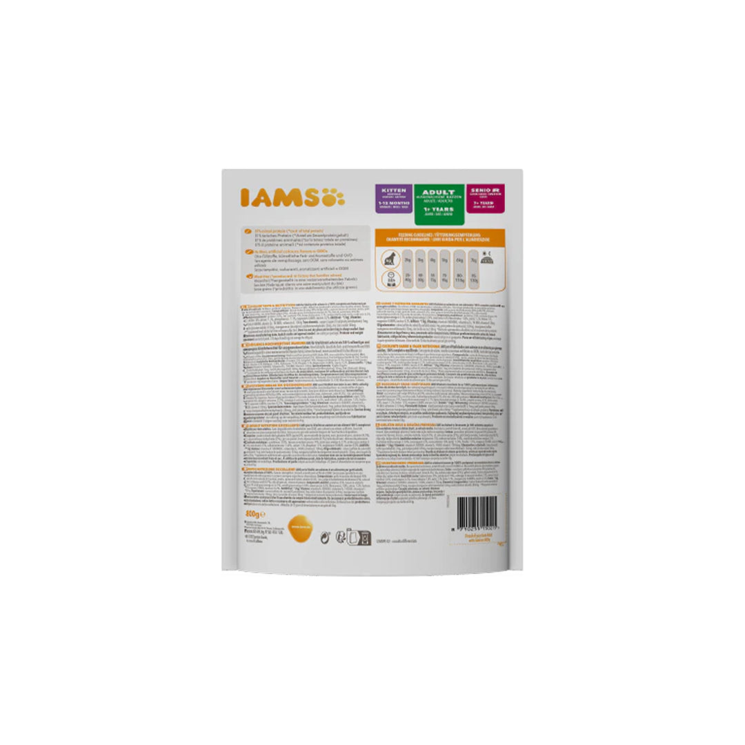 IAMS für Vitality Trockenfutter mit Lachs für ausgewachsene Katzen (Adult1+) in 2 Größen