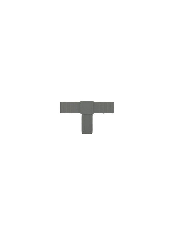 T-Verbinder für 20x20x1,5 mm Vierkantrohre aus glasfaserverstärktem Kunststoff.