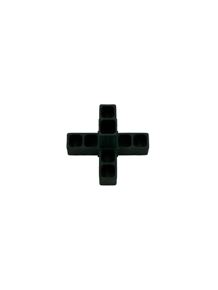 L-Verbinder mit 3 Abgängen 20x20x1,5 mm verschiedene Farben