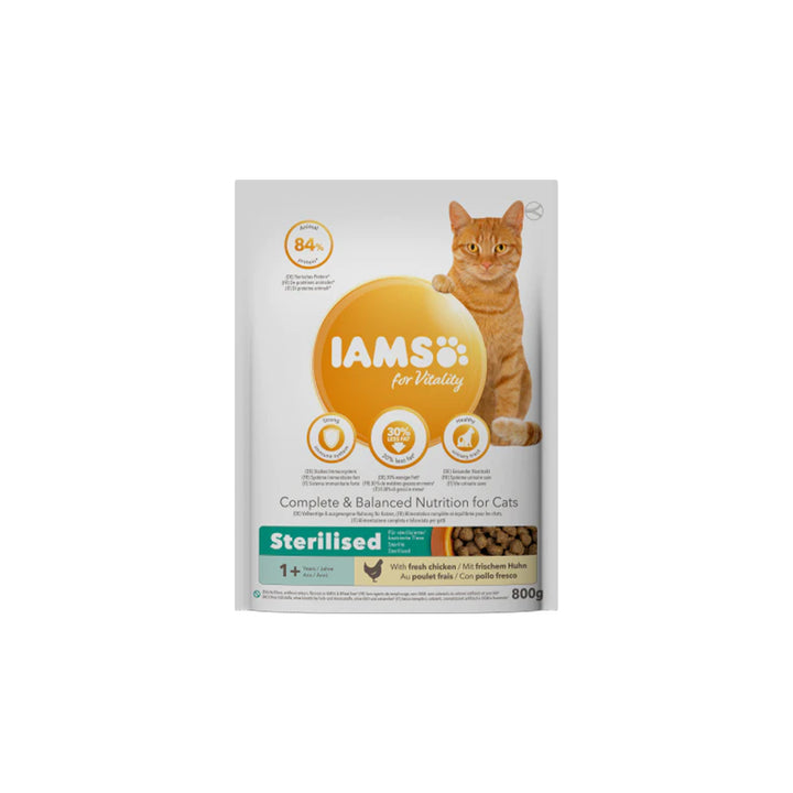 Katzenfutter IAMS für Vitality  Huhn (Sterilised) in 2 Größen