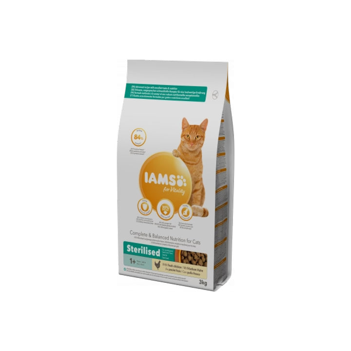 Katzenfutter IAMS für Vitality  Huhn (Sterilised) in 2 Größen