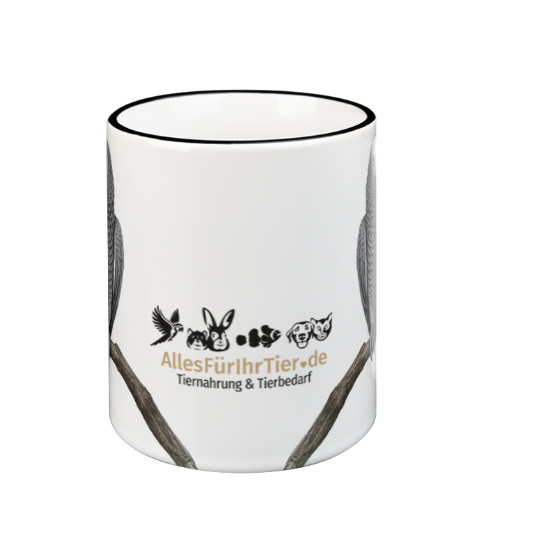 Tasse Sammeltasse AllesFürIhrTier.de Serie - Keramiktasse mit Graupapagei- Motive