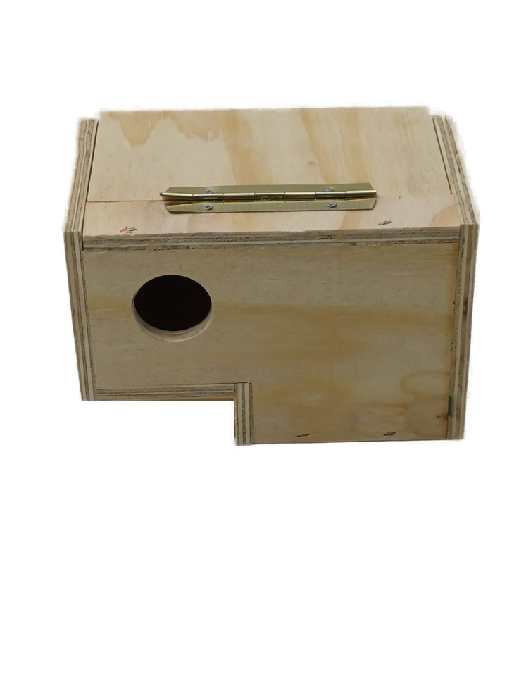 Nistkasten Nr. 17 Sperlingspapageien/Finken Zuchtbox links