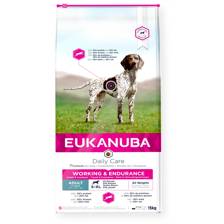 EUKANUBA Trockenfutter  für ausgewachsene Hunde; Care Working & Endurance