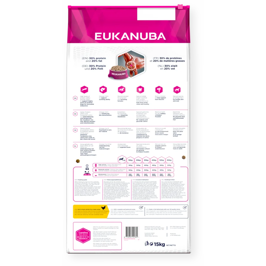 EUKANUBA Trockenfutter  für ausgewachsene Hunde; Care Working & Endurance