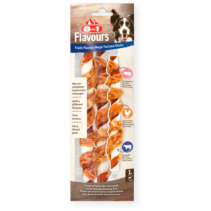 Triple Flavour Mega Twisted Sticks von 8in1 1 Kaufen + 1 Gratis