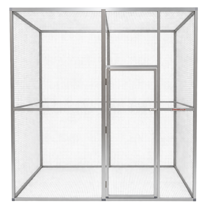 Voliere 100x204,8 cm aus Aluminium in eloxiert / Innenvoliere - Außenvoliere