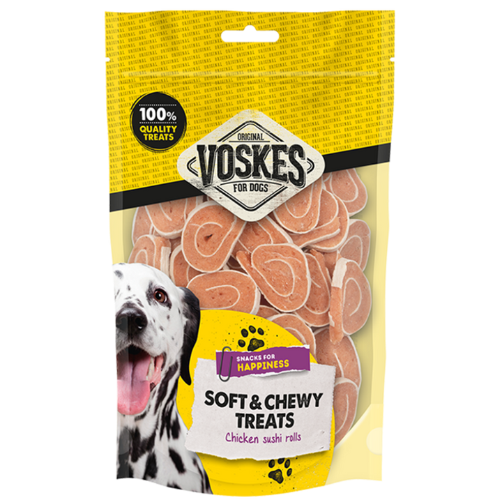 Huhn Sushi Rolls von Voskes für Hund