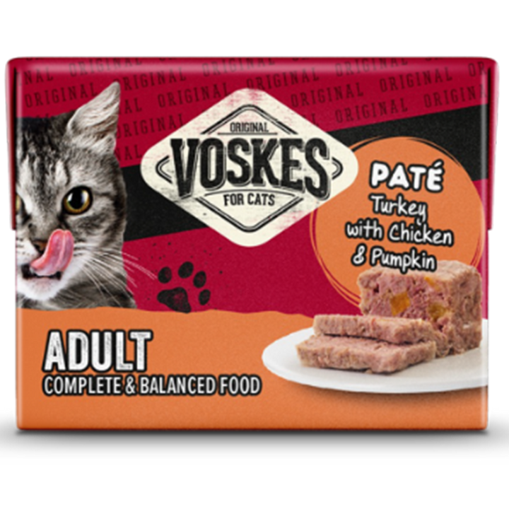 ADULT - PASTETE mit Truthuhn, Hühnchen & KÜRBIS von Voskes