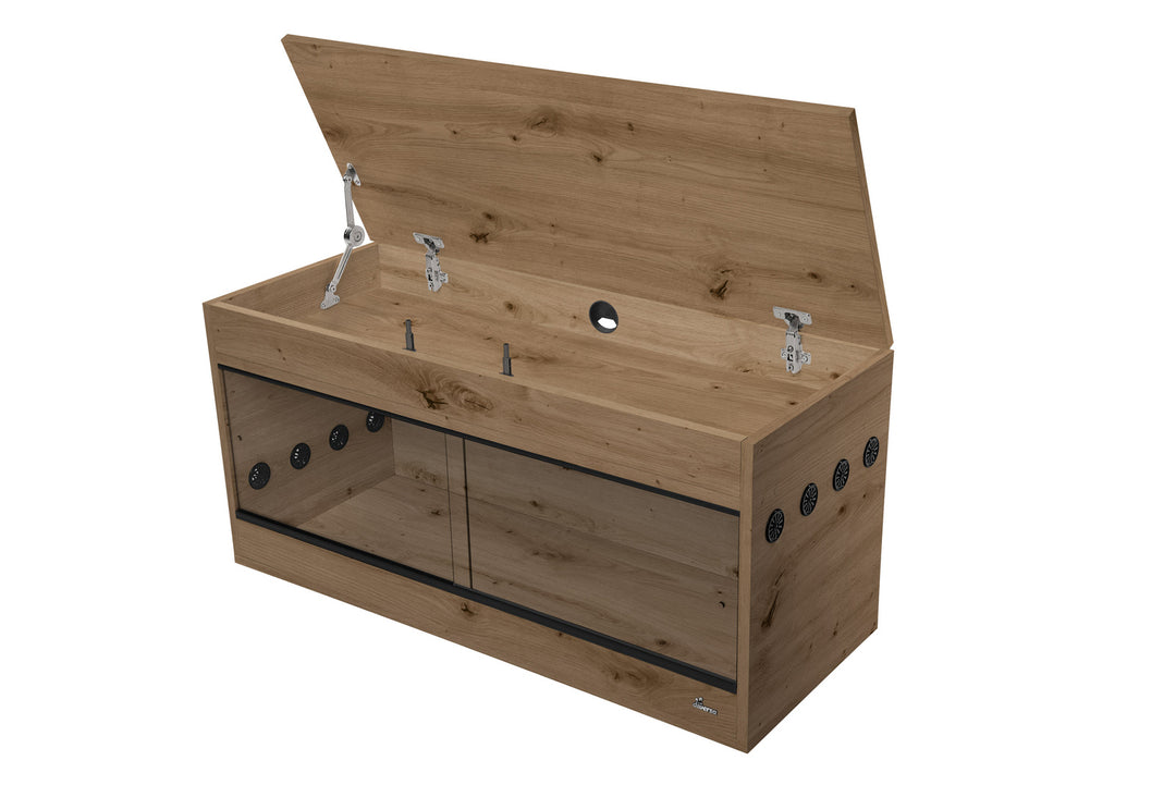 Holzterrarium mit Staufach