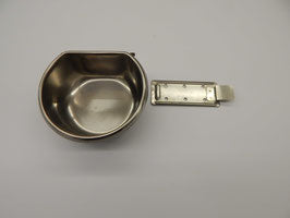 Edelstahlnapf mit Klickhalterung – Futternapf für Käfig und Voliere