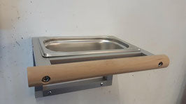 Edelstahlwanne klein Wandmontage für Papageien und Exoten